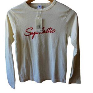 Petit bateau- Long-sleeve ‘Superlastic’ graphic t-shirt  ML- Size 12 yrs-NWT